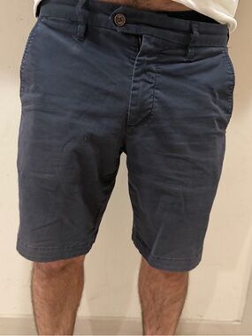 Ted Baker Men’s Navy Flat-Front Casual Shorts